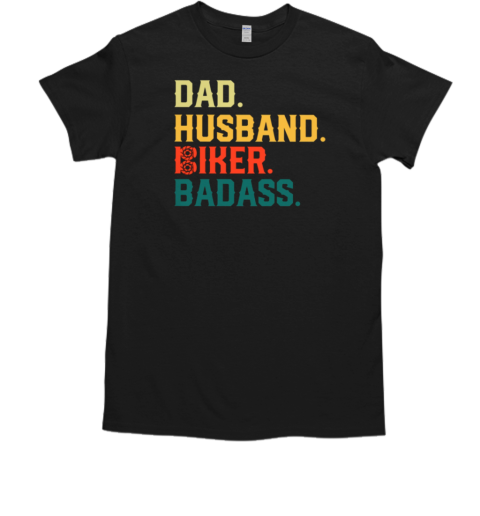 Dad Husband Biker Badass T-Shirt