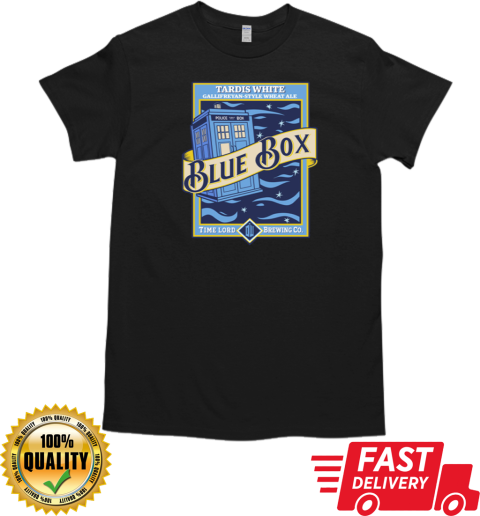 Doctor Who Tardis White Gallifreyan Style Wheat Ale Blue Box Time Lord Brewing Co T-Shirt