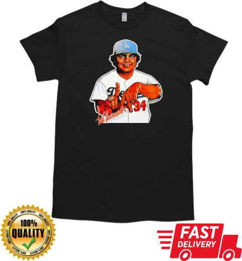 Fernando Valenzuela art baseball signature T-Shirt