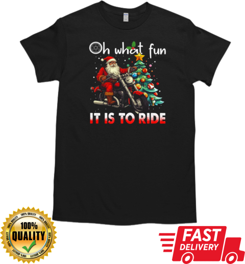 Oh What Fun It Is To Ride Christmas Biker T- Classic Men's T-shirt