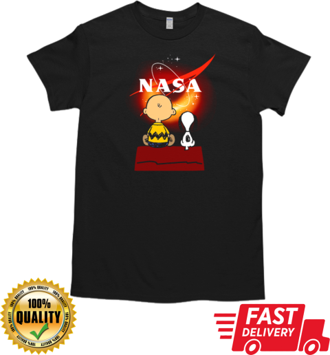 Peanuts Charlie Brown And Snoopy NASA T- Classic Men's T-shirt