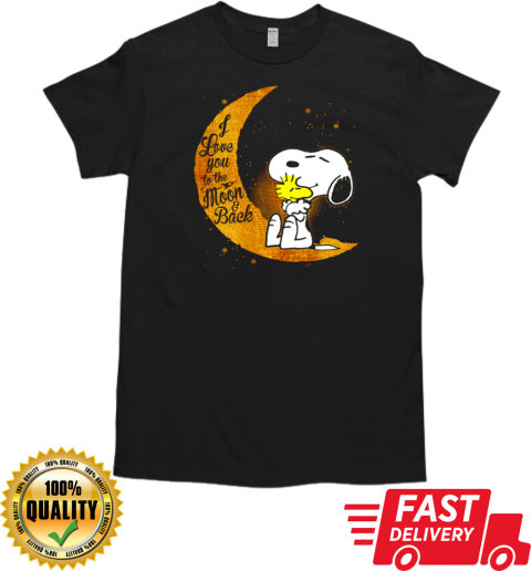 Snoopy And Woodstock I Love You To The Moon And Back T- Classic Men's T-shirt