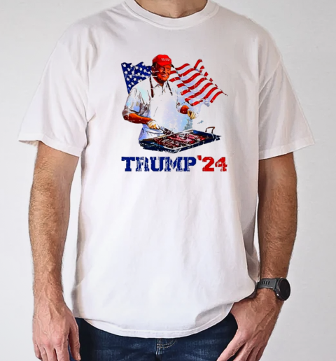 Trump 2024 BBQ the art of the Grill US flag T-Shirt