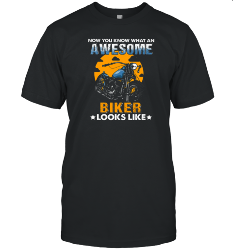 Now You Know What An Awesome Biker Looks Like T-Shirt