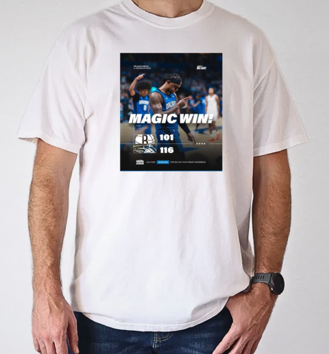 Final Magic Win Orlando Magic 116 – 101 Brooklyn Nets Poster T- Classic Men's T-shirt