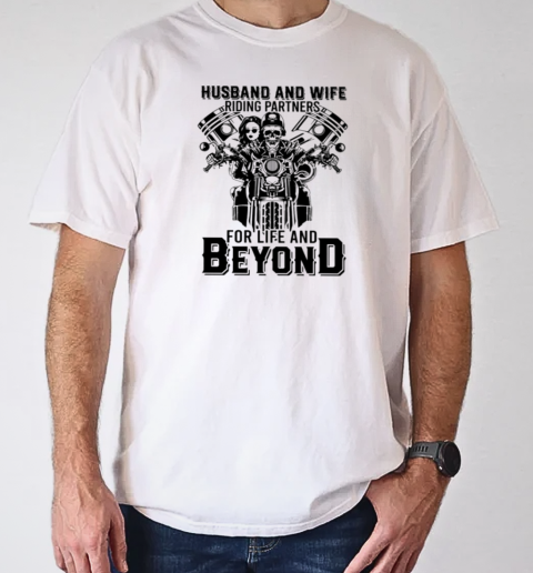 Husband And Wife Riding Partners For Life T- Classic Men's T-shirt