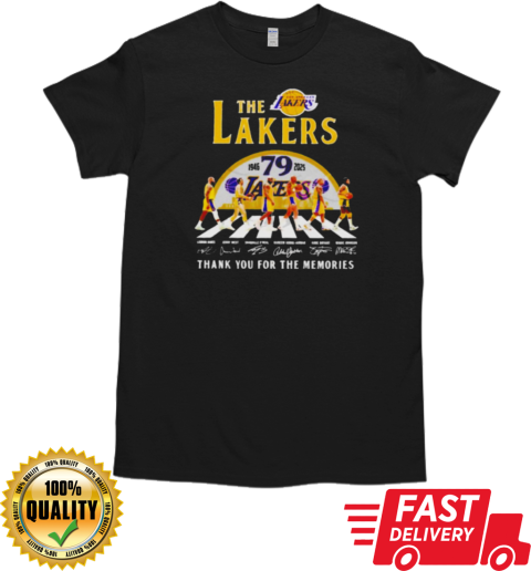 Los Angeles Lakers Abbey Road 79th Anniversary 1946 2025 Thank You For The Memories Signature T- Classic Men's T-shirt