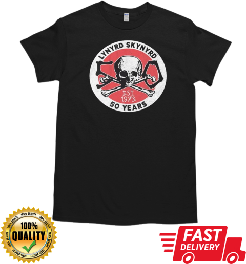 Lynyrd Skynyrd 50 Years Est 1973 Skull T- Classic Men's T-shirt