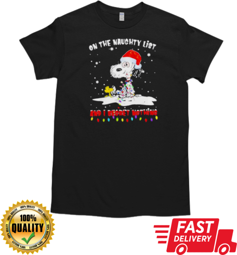 Peanut Snoopy's Christmas On The Naughty List And I Regret Nothing T- Classic Men's T-shirt