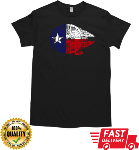 Texas Flag And The Millennium Falcon T- Classic Men's T-shirt