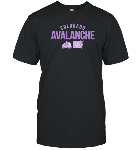 Colorado Avalanche Richmond Resilient Hockey Fights Cancer T-Shirt