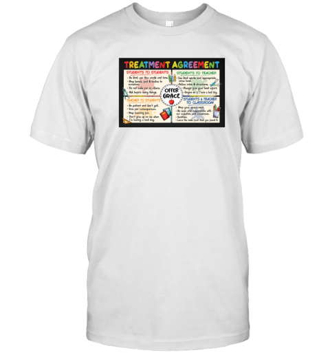 Colourful Teacher And Student Treatment Agreement Poster T-Shirt