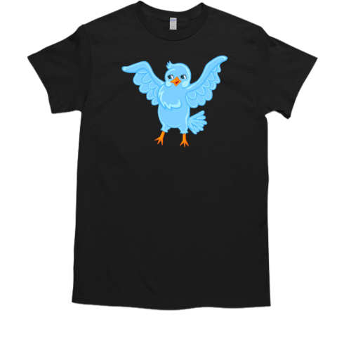 Dancing and Chirping Blue Bird T-Shirt