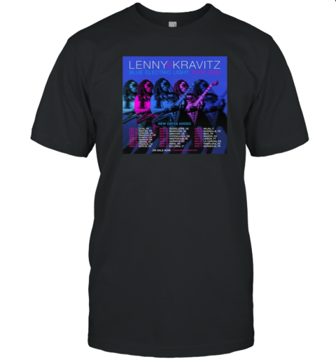 Lenny Kravitz Blue Electric Light 2025 Tour T-Shirt