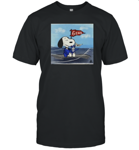 Snoopy Philadelphia 76ers Flag 6Ers 2024 T-Shirt