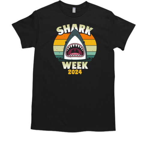 Shark Week 2024 Distressed Vintage Summer T-Shirt