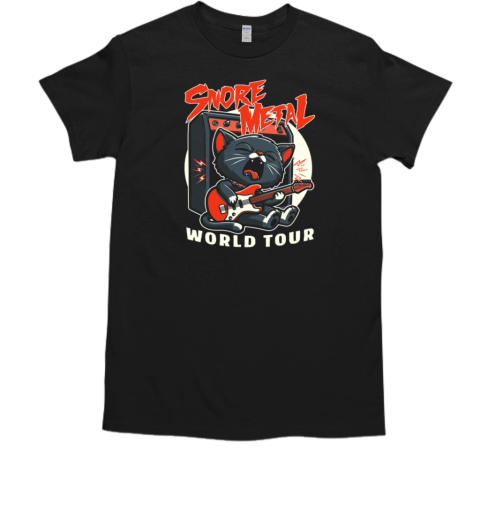 Sleep Rock and Roll Cat  Cute Guitar Pet T-Shirt