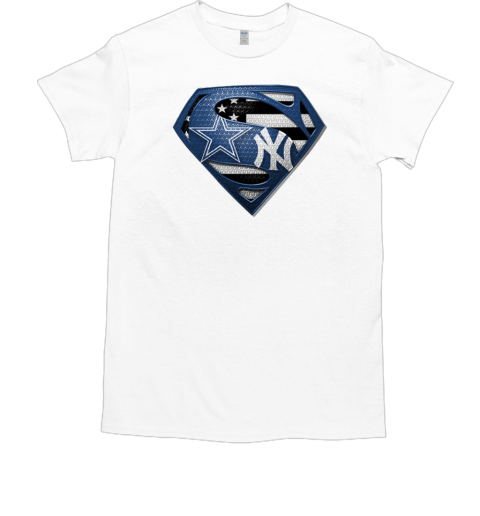 Dallas Cowboys And New York Yankees Superman T-Shirt