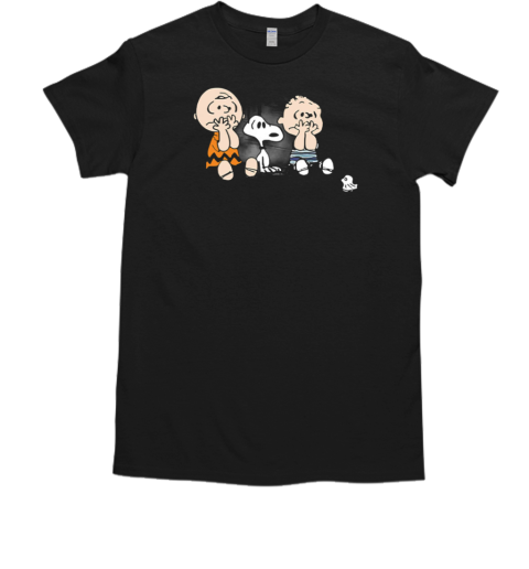 Frightened Charlie Brown Snoopy And Linus Van Pelt Halloween T-Shirt