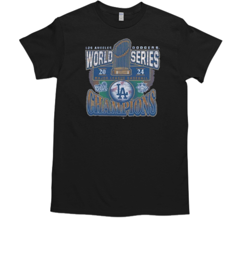 Los Angeles Dodgers 2024 World Series Champions Trophy T-Shirt