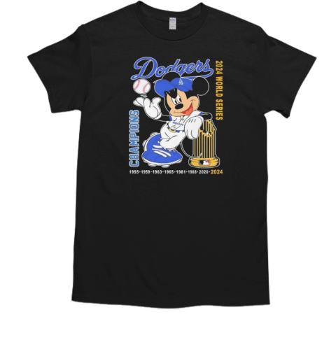 Los Angeles Dodgers Mickey Mouse World Series Champions 2024 T-Shirt