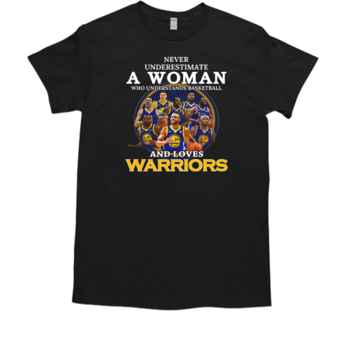 Never Underestimate A Woman – Who Understands Basketball And Loves Warriors T-Shirt