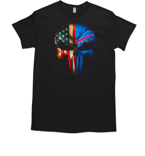 The Punisher Skull Flag Buffalo Bills T-Shirt