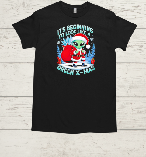 Alien Green Christmas Holiday 2024 T-Shirt