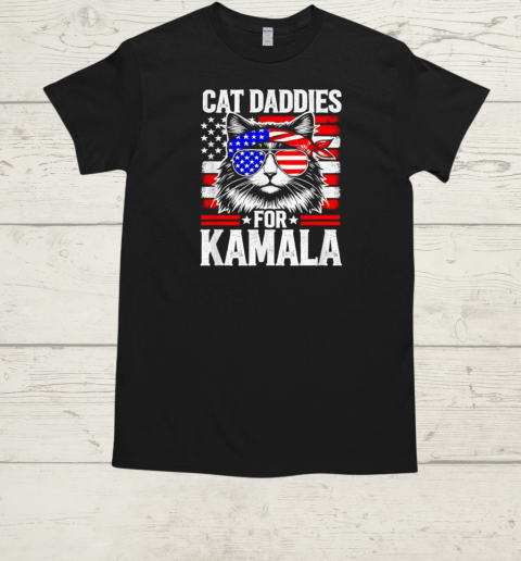 Cat Daddies For Kamala USA Madam President 2024  Classic Men's T-shirt