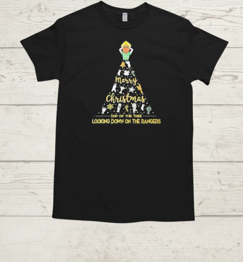 Celtic FC Christmas Merry Christmas Top of the Tree looking down on the Rangers  Classic Men's T-shirt