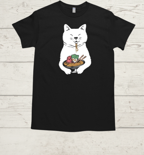 Cute Cat Eating Ramen T-Shirt