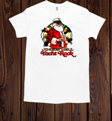 Jingle bell yacht rock Santa Christmas  Classic Men's T-shirt