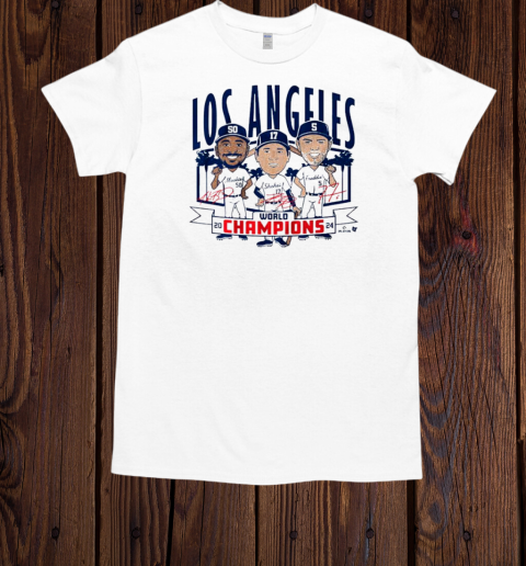 Original Los Angeles Baseball World Champions Caricatures  Classic Men's T-shirt