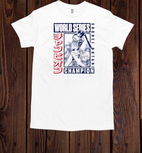 Shohei Ohtani Los Angeles Dodgers 2024 World Series Champions Kanji Swing Baseball  Classic Men's T-shirt