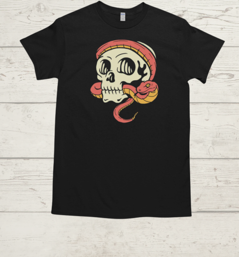 Skull Biting Snake T-Shirt