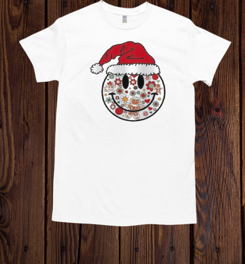 Christmas Smiley Face Sublimation Cute Gingerbread Daisy  Classic Men's T-shirt