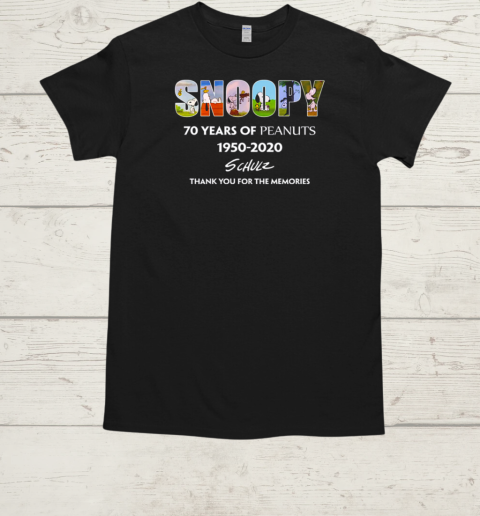 Snoopy 70 Years Of Peanuts 1950 – 2020 Schulz Thank You For The Memories  Classic Men's T-shirt