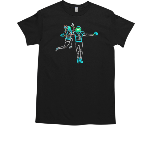 AJ Brown DeVonta Celebration Neon Style Philadelphia Football Fans T-Shirt