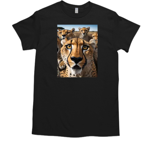 Cheetah selfie animal poster  Classic Men's T-shirt