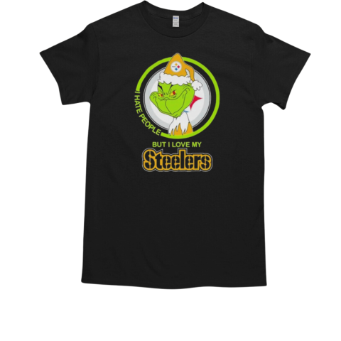 Christmas Grinch X Pittsburgh Steelers I Hate People But I Love My Steelers T-Shirt