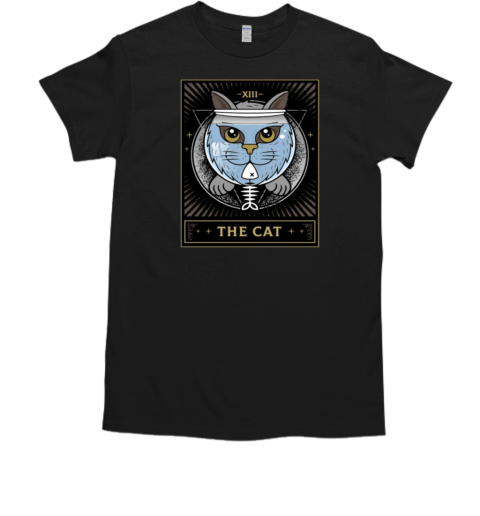 Fish Bowl Cat Tarot Card  Classic Men's T-shirt