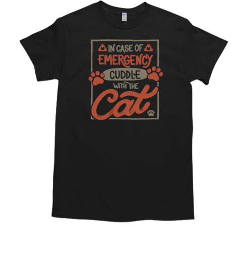 In Case Of Emergency Cuddle With The Cat by Tobe Fonseca  Classic Men's T-shirt