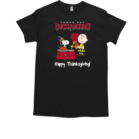 Peanuts Tampa Bay Buccaneers Football Happy Thanksgiving T-Shirt