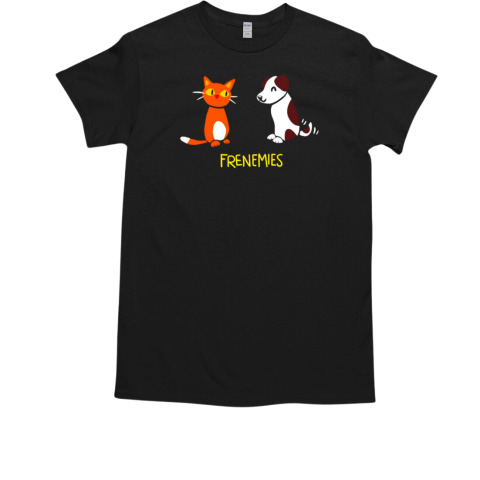 Frenemies the cat and the dog  Classic Men's T-shirt