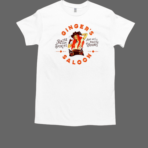 Gingers Saloon Vintage Whiskey Redhead Dive Bar Artist Gift T-Shirt