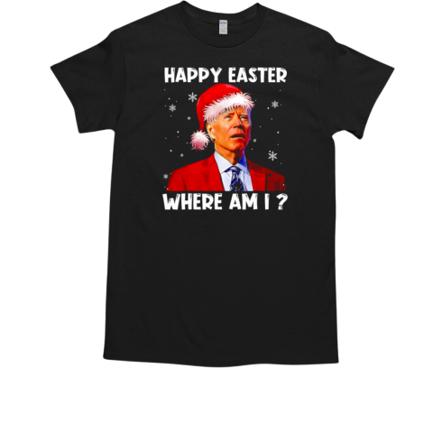 Happy Easter where am I Christmasc Santa  Classic Men's T-shirt