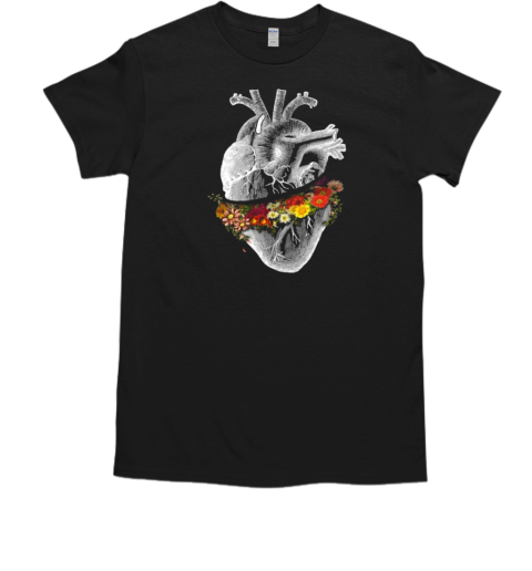 Vintage Heart Flower Collage by Tobe Fonseca  Classic Men's T-shirt