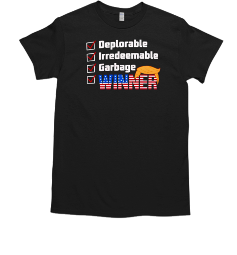 Trump deplorable irredeemable garbage winner  Classic Men's T-shirt