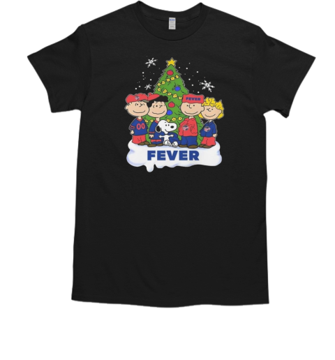 Indiana Fever Celebrating Christmas 2024 With Snoopy Peanuts T-Shirt