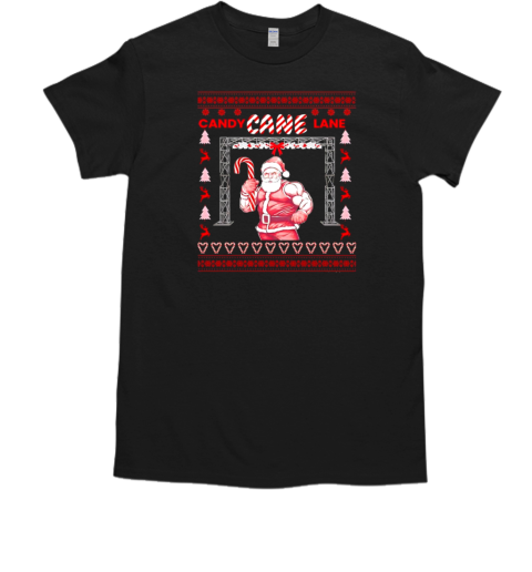 Santa candy cane lane ninja warrior Christmas  Classic Men's T-shirt